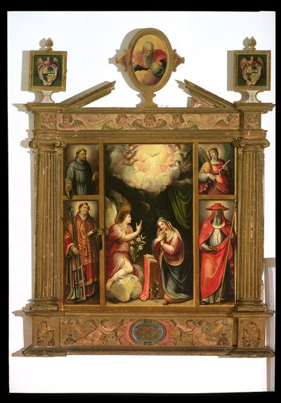 De Annunciatie, 1581 door Spanish School